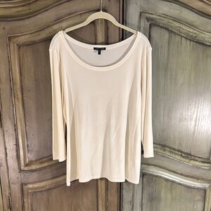 Eileen Fisher Elegant Cream Silk Women's Top